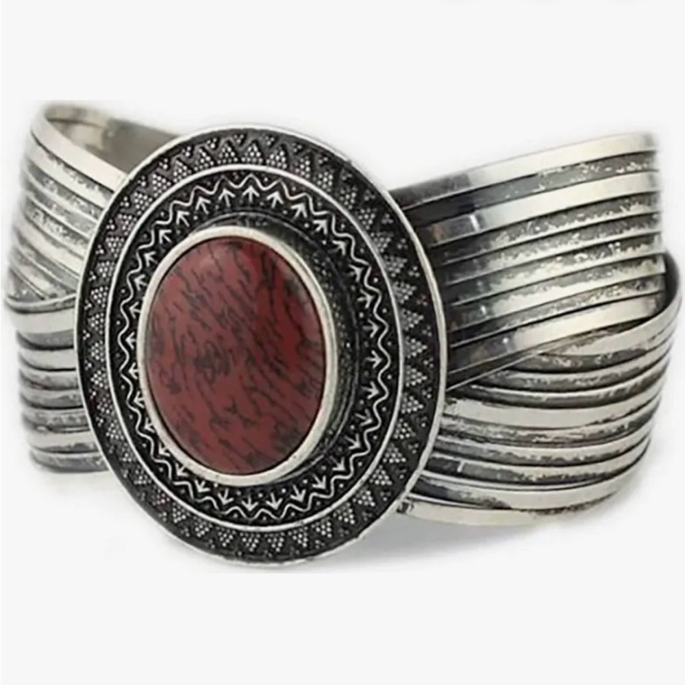 Burgundy Stone Women's Bracelet